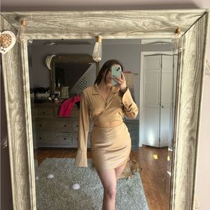 Satin Wrap Dress